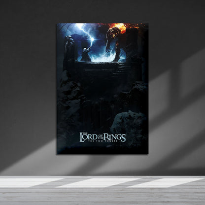 Flex Designs Metal Poster The Lord of the Rings The Two Towers Cover 5 x 7" Home Goods - Movie 2002 Movie Metal Poster