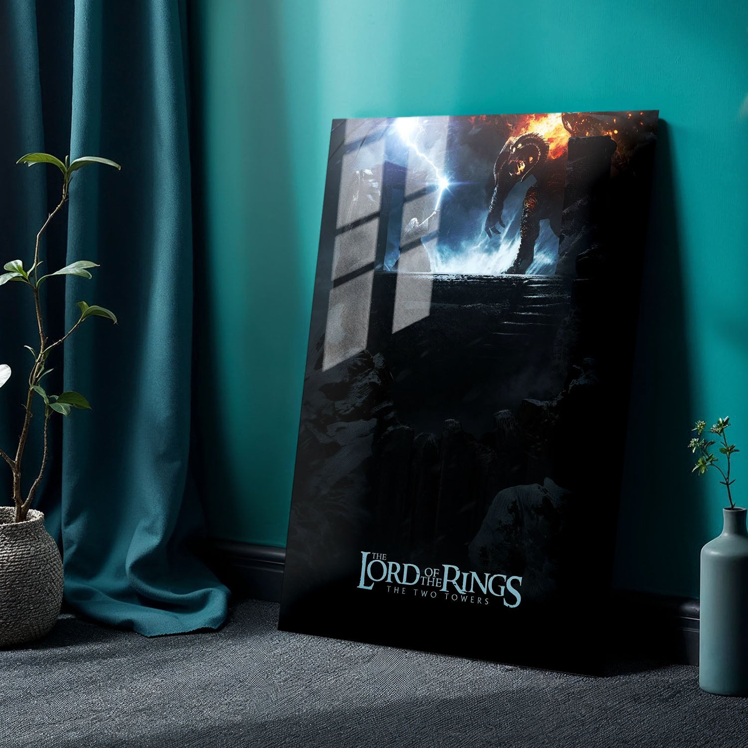 Flex Designs Metal Poster The Lord of the Rings The Two Towers Cover 24 x 36" Home Goods - Movie 2002 Movie Metal Poster