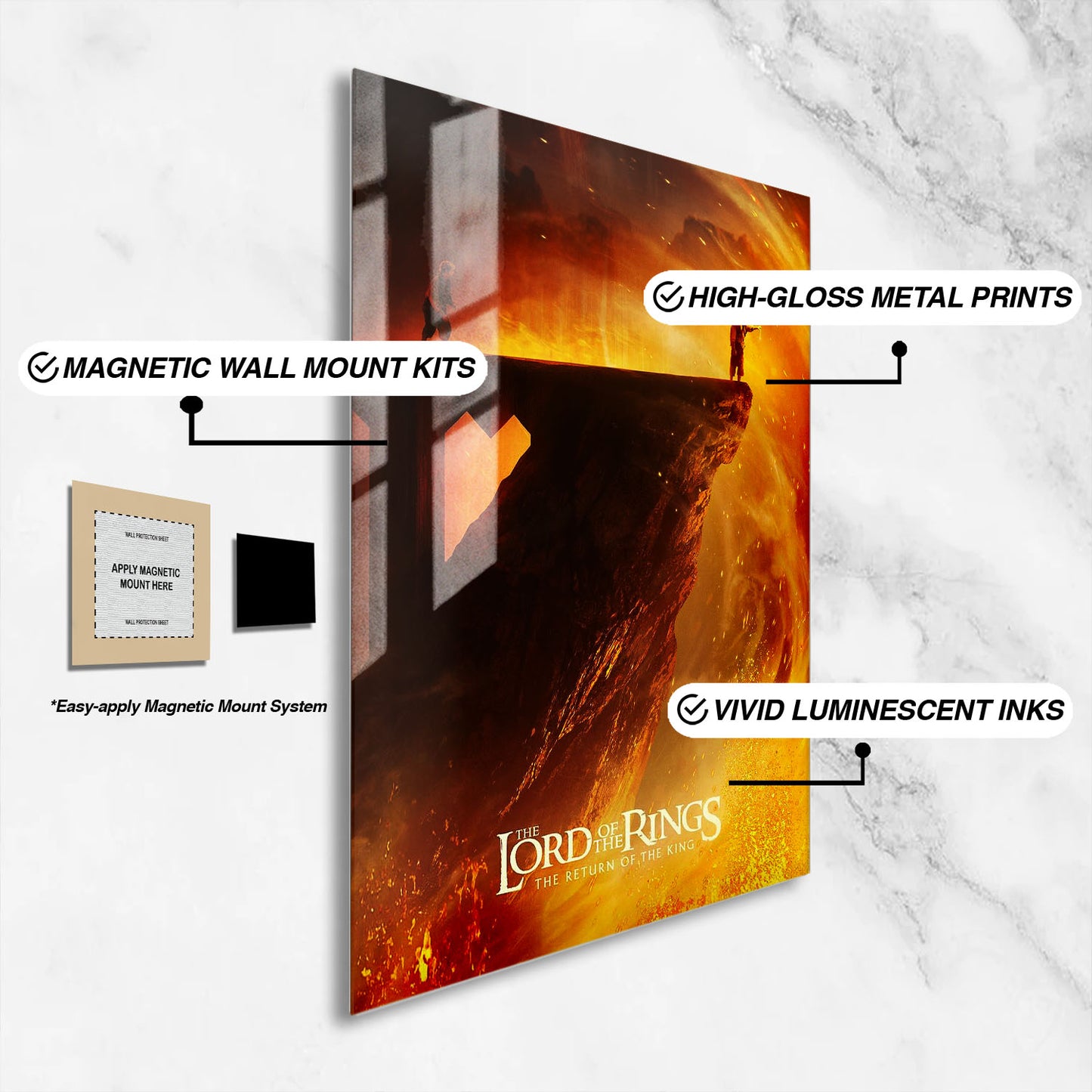 Flex Designs Metal Poster The Lord of the Rings The Return of the King Cover 16 x 24" Home Goods - Movie 2003 Movie Metal Poster