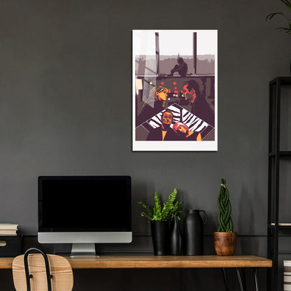Flex Designs Metal Poster Lost in Translation Sketch 24 x 36" Home Goods - Movie 2003 Movie Metal Poster