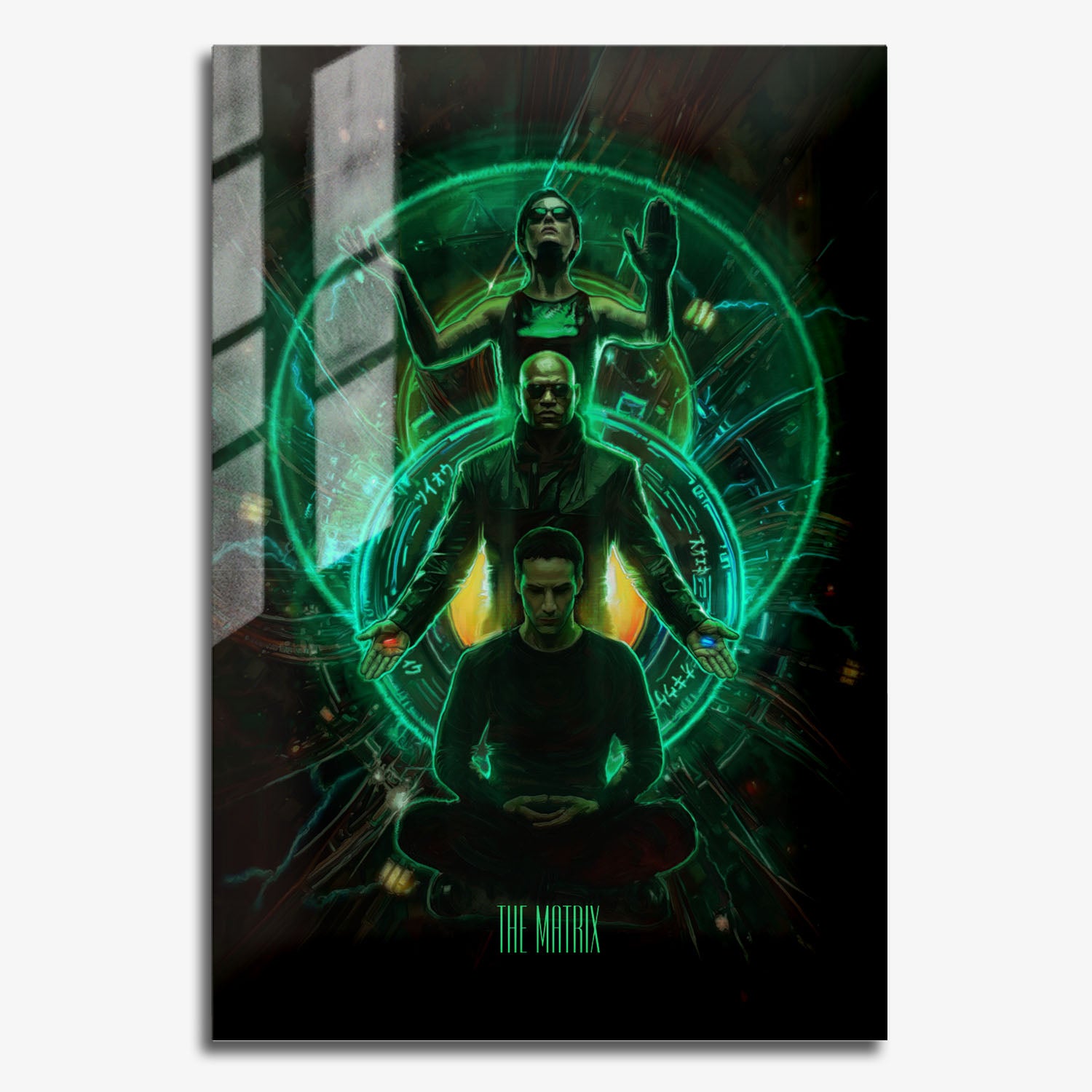 Flex Designs Metal Poster The Matrix 11 x 17" Home Goods - Movie 1999 Movie Metal Poster