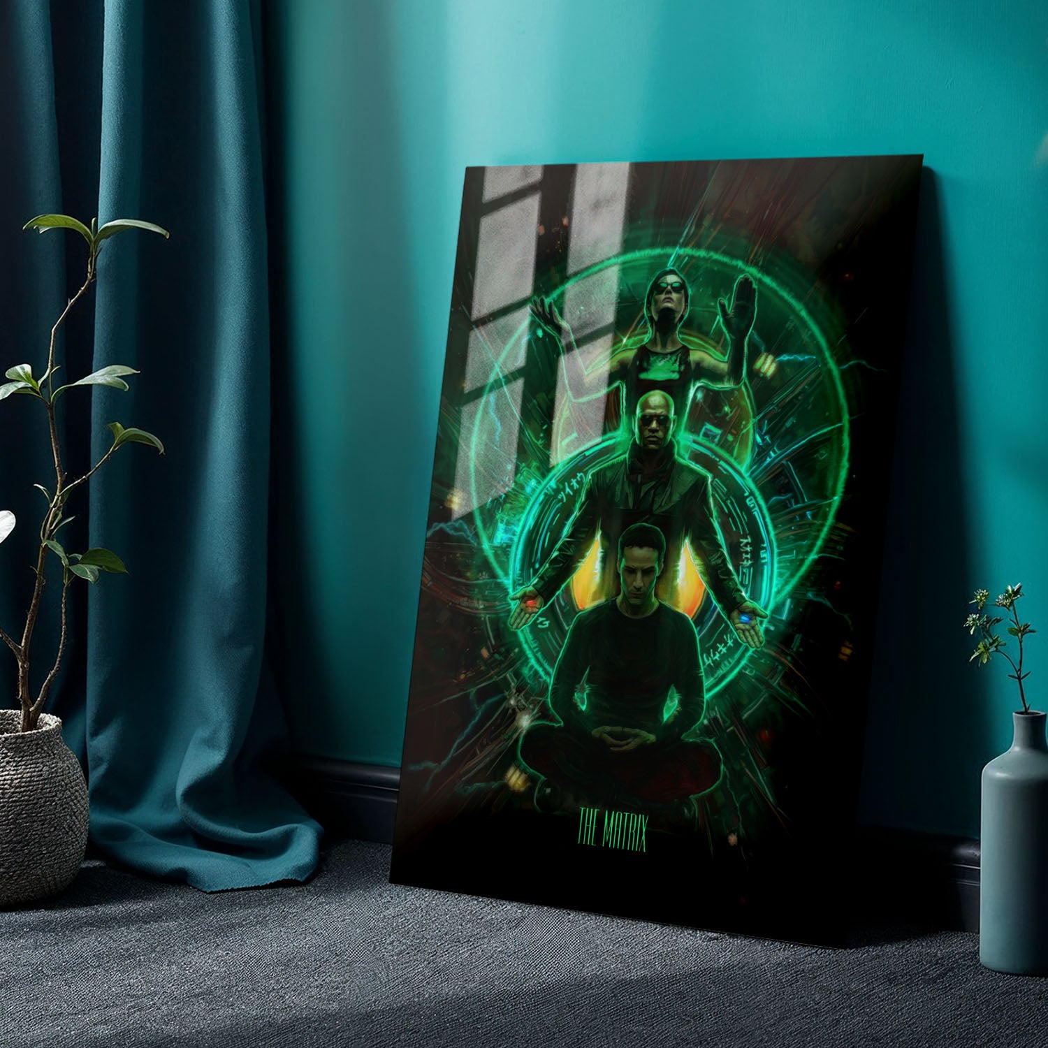 Flex Designs Metal Poster The Matrix 24 x 36" Home Goods - Movie 1999 Movie Metal Poster