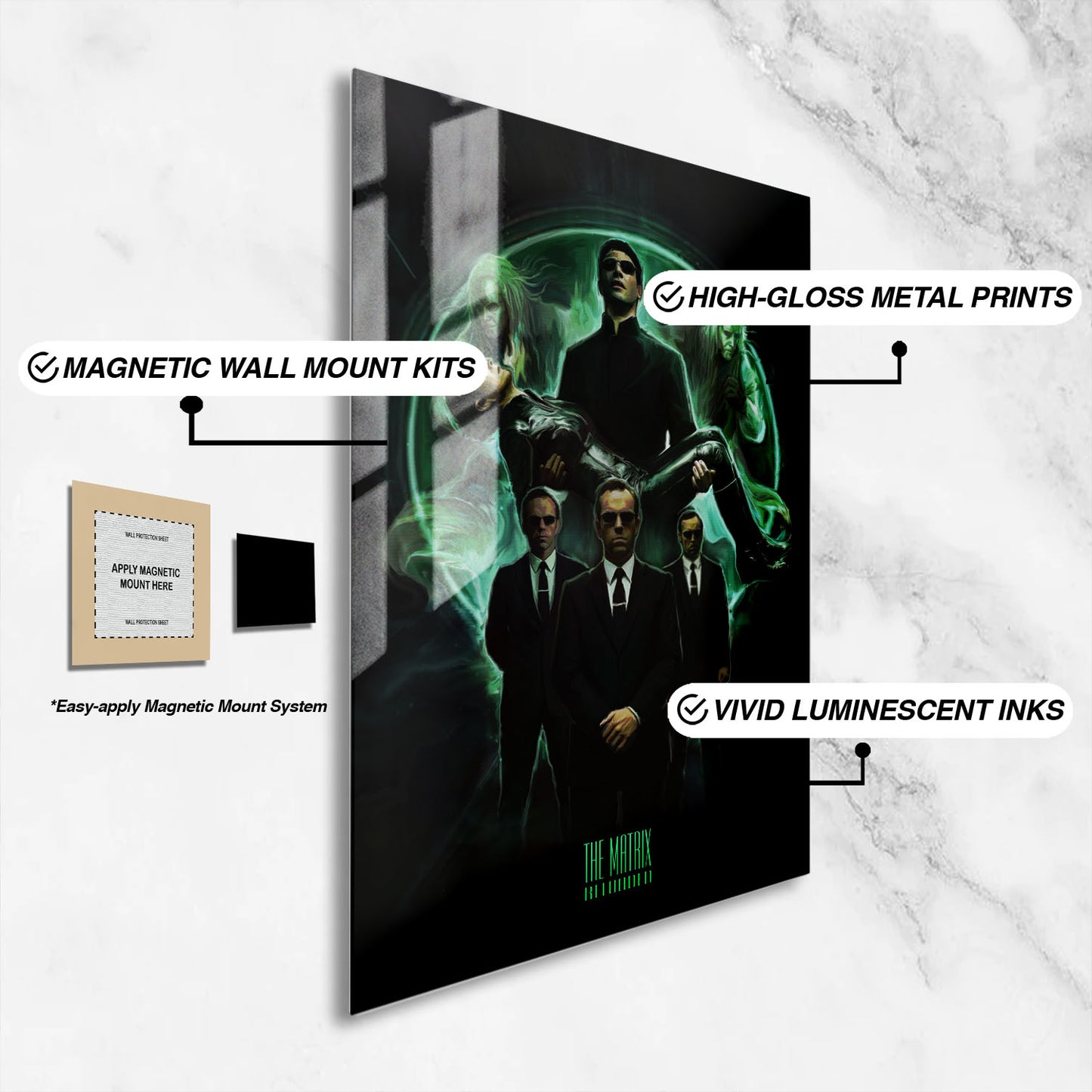 Flex Designs Metal Poster The Matrix Reloaded 16 x 24" Home Goods - Movie 2003 Movie Metal Poster