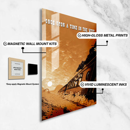 Flex Designs Metal Poster Once Upon a Time in the West Sketch 16 x 24" Home Goods - Movie 1968 Movie Metal Poster