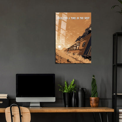 Flex Designs Metal Poster Once Upon a Time in the West Sketch 24 x 36" Home Goods - Movie 1968 Movie Metal Poster