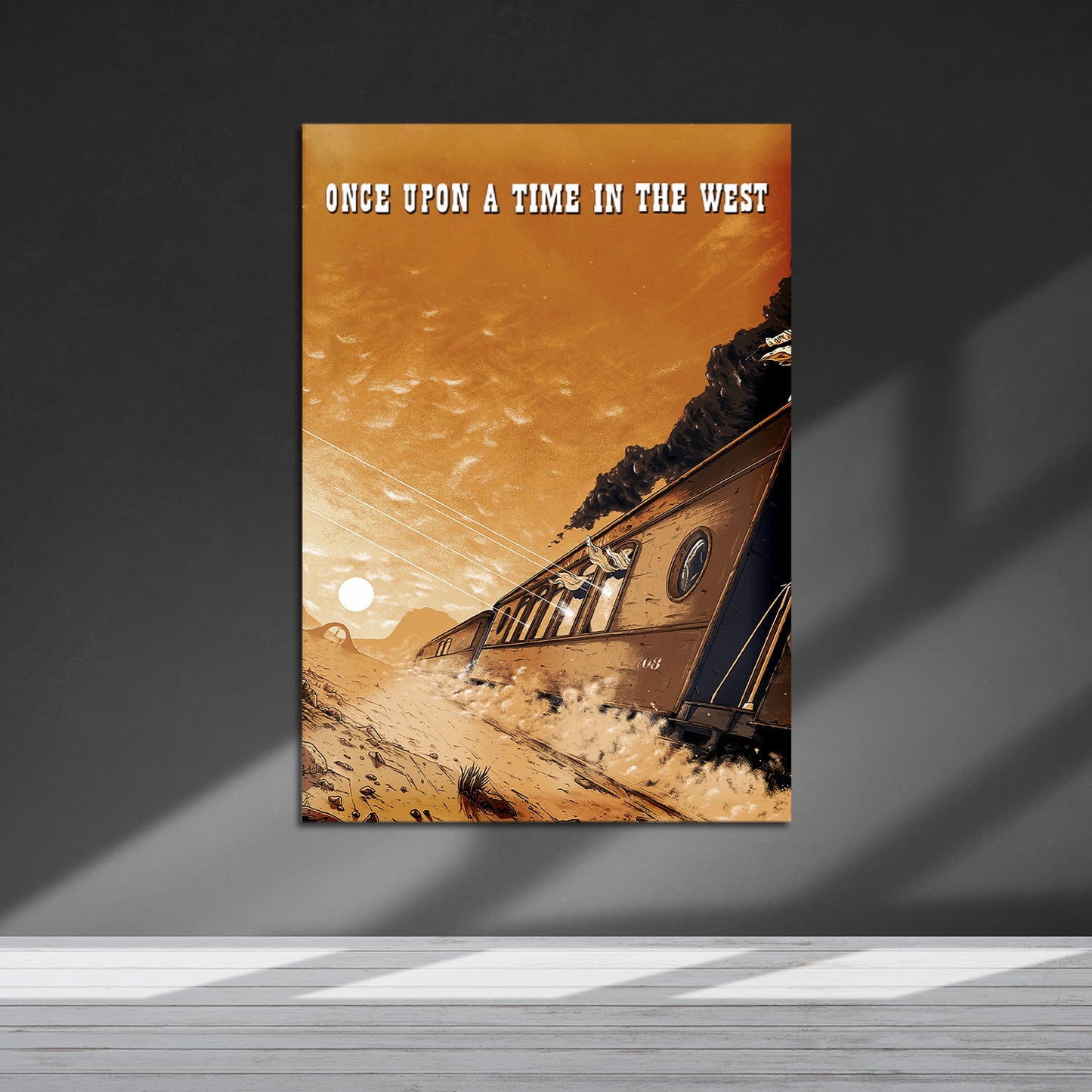 Flex Designs Metal Poster Once Upon a Time in the West Sketch 5 x 7" Home Goods - Movie 1968 Movie Metal Poster