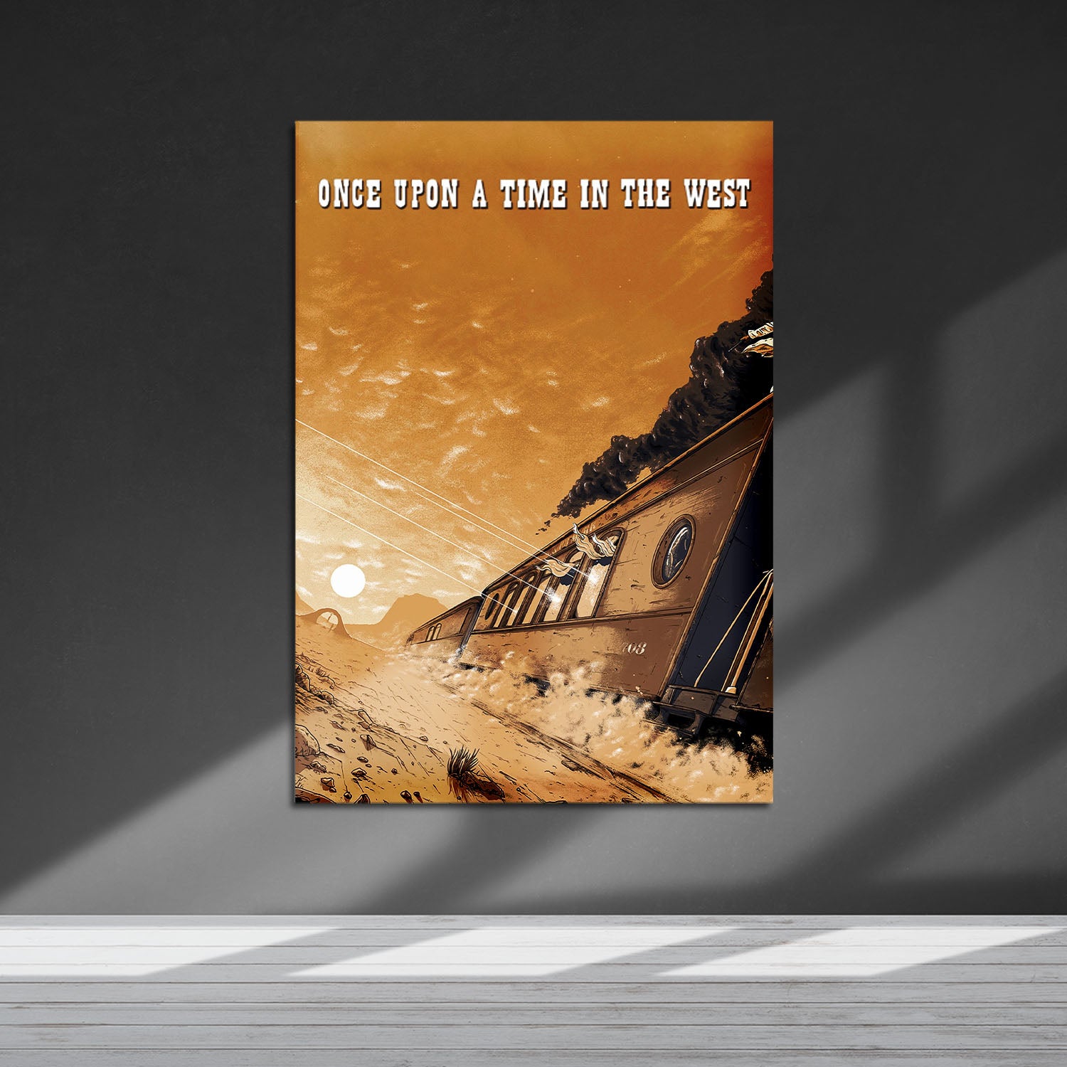 Flex Designs Metal Poster Once Upon a Time in the West Sketch 5 x 7" Home Goods - Movie 1968 Movie Metal Poster
