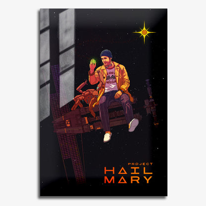 Flex Designs Metal Poster Project Hail Mary Grace Rocky 11 x 17" Home Goods - Movie 2026 Movie Metal Poster