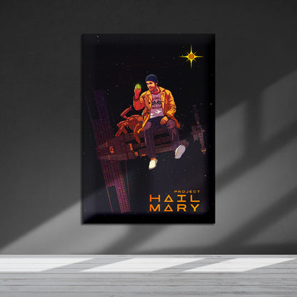 Flex Designs Metal Poster Project Hail Mary Grace Rocky 5 x 7" Home Goods - Movie 2026 Movie Metal Poster