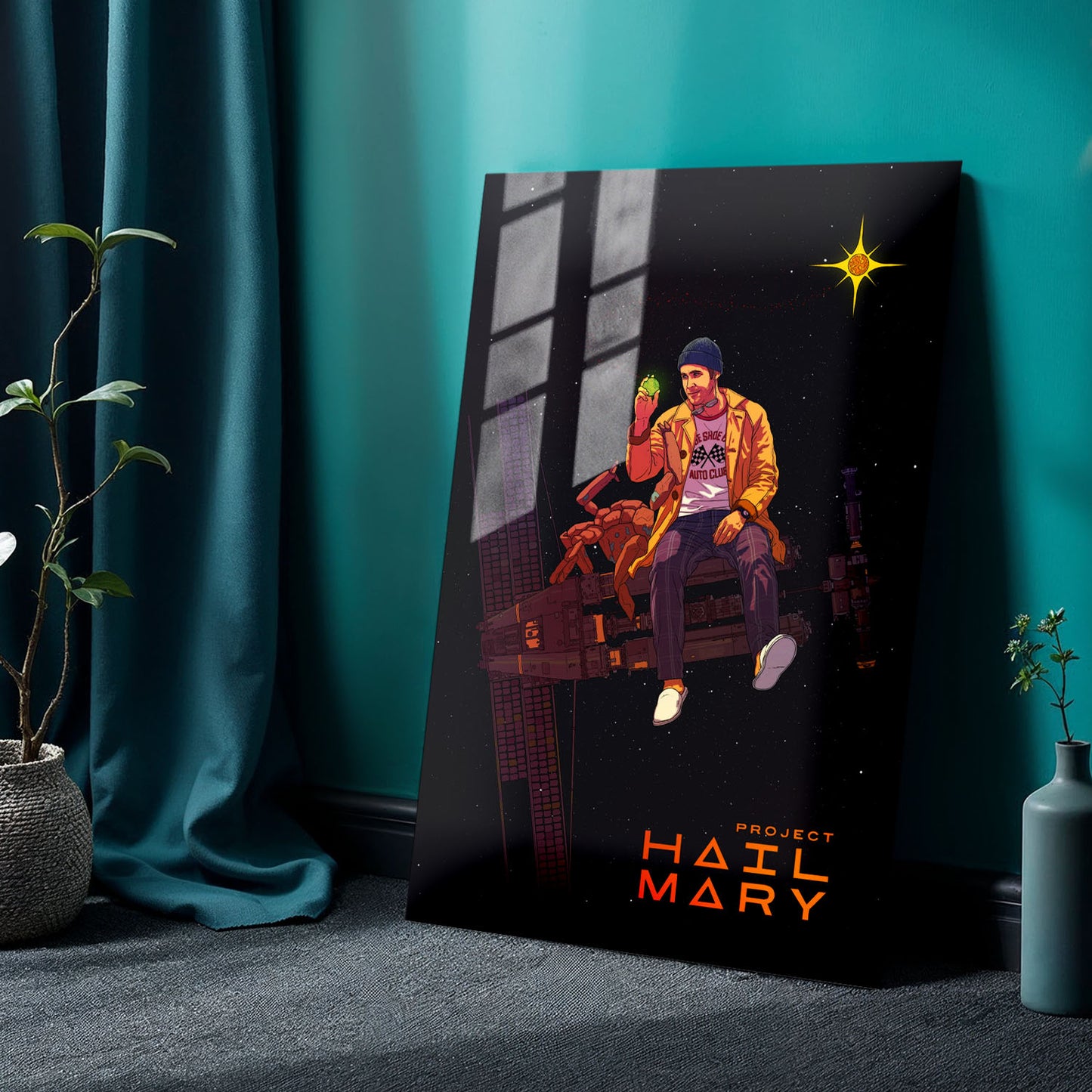 Flex Designs Metal Poster Project Hail Mary Grace Rocky 24 x 36" Home Goods - Movie 2026 Movie Metal Poster
