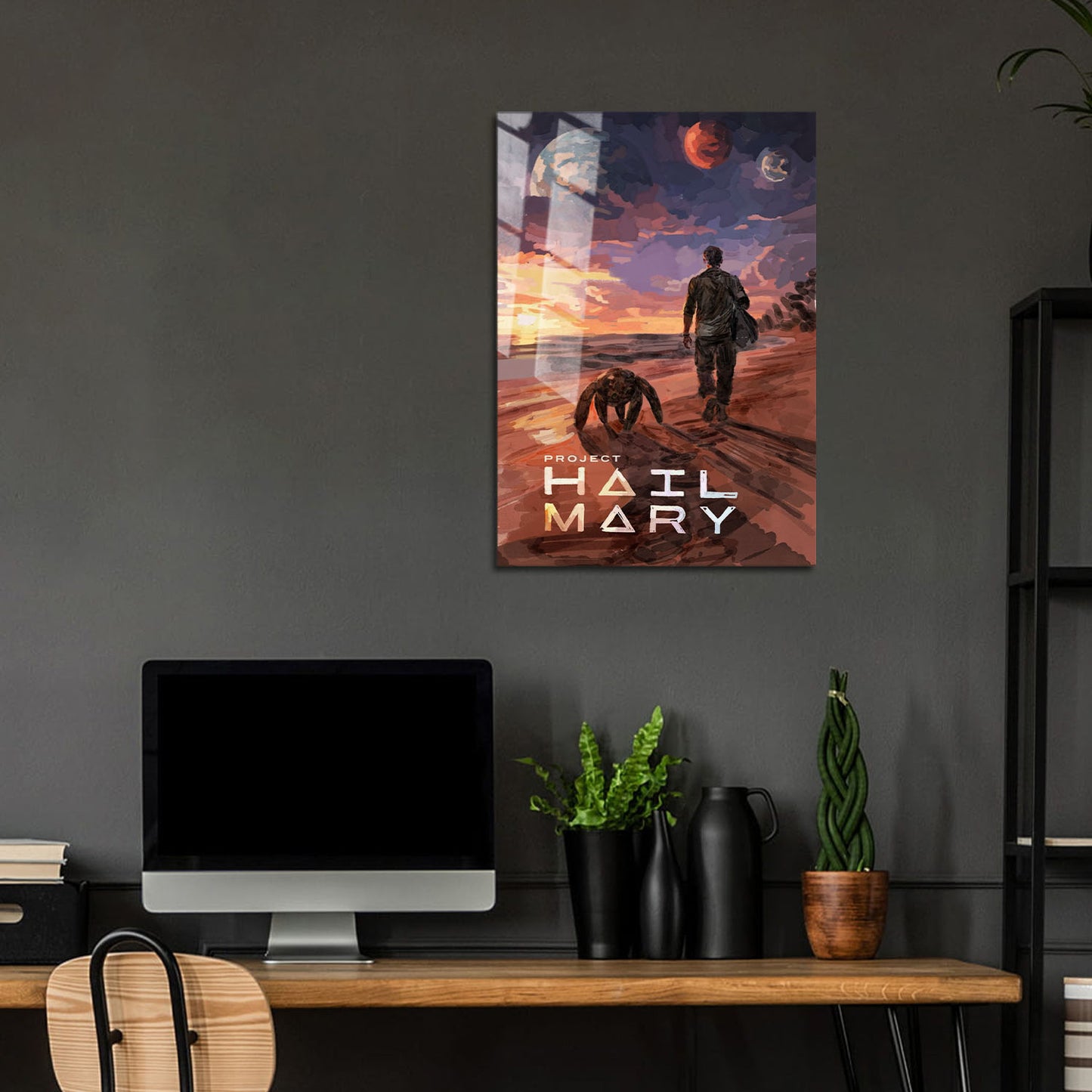 Flex Designs Metal Poster Project Hail Mary Rocky 24 x 36" Home Goods - Movie 2026 Movie Metal Poster
