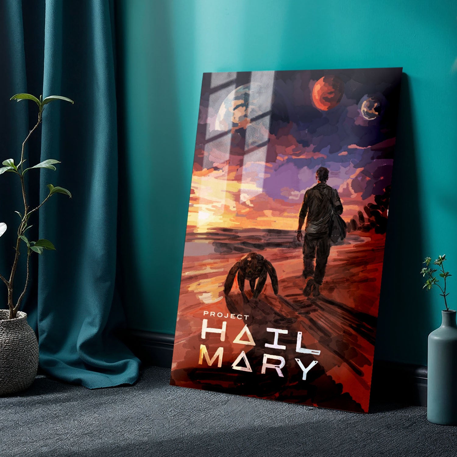 Flex Designs Metal Poster Project Hail Mary Rocky 24 x 36" Home Goods - Movie 2026 Movie Metal Poster