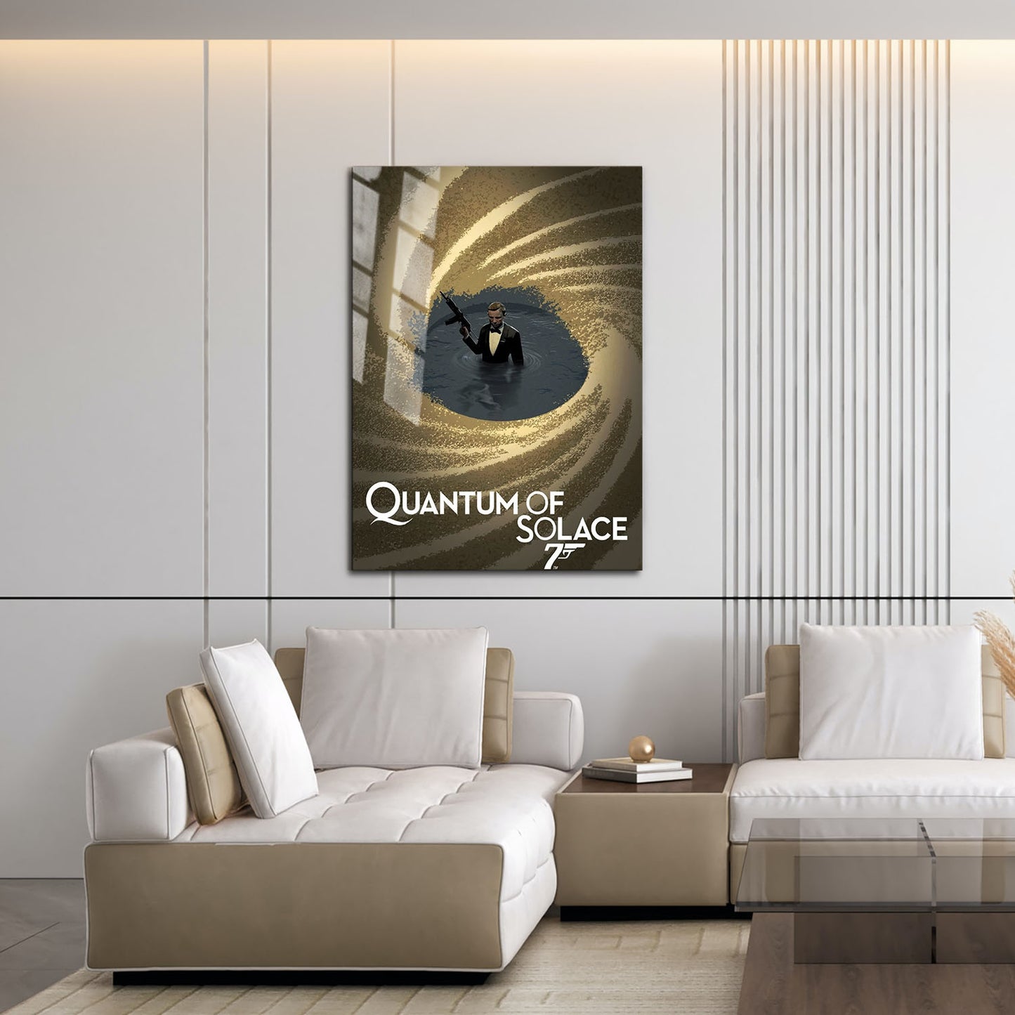 Flex Designs Metal Poster Quantum of Solace Minimalist Cartoon 16 x 24" Home Goods - Movie 2008 Movie Metal Poster