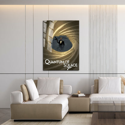 Flex Designs Metal Poster Quantum of Solace Minimalist Cartoon 16 x 24" Home Goods - Movie 2008 Movie Metal Poster