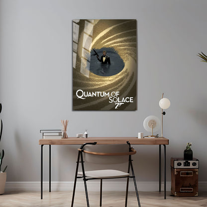 Flex Designs Metal Poster Quantum of Solace Minimalist Cartoon 5 x 7" Home Goods - Movie 2008 Movie Metal Poster
