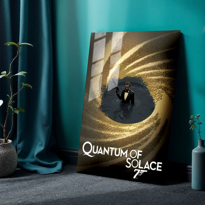 Flex Designs Metal Poster Quantum of Solace Minimalist Cartoon 24 x 36" Home Goods - Movie 2008 Movie Metal Poster