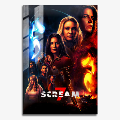 Flex Designs Metal Poster Scream 7 Cover 11 x 17" Home Goods - Movie 2026 Movie Metal Poster