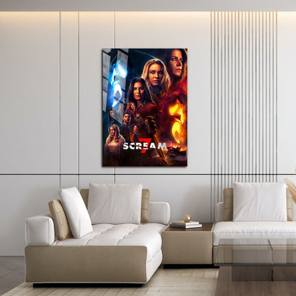 Flex Designs Metal Poster Scream 7 Cover 16 x 24" Home Goods - Movie 2026 Movie Metal Poster