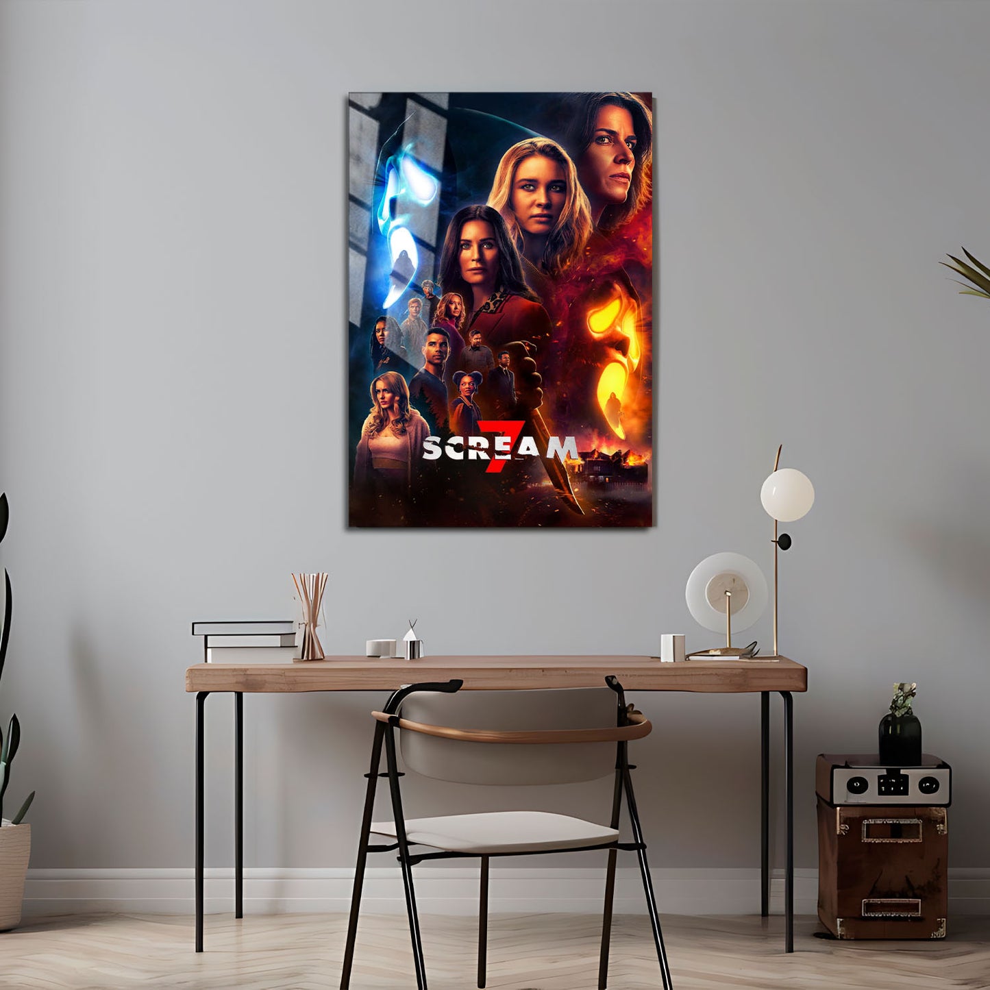 Flex Designs Metal Poster Scream 7 Cover 5 x 7" Home Goods - Movie 2026 Movie Metal Poster