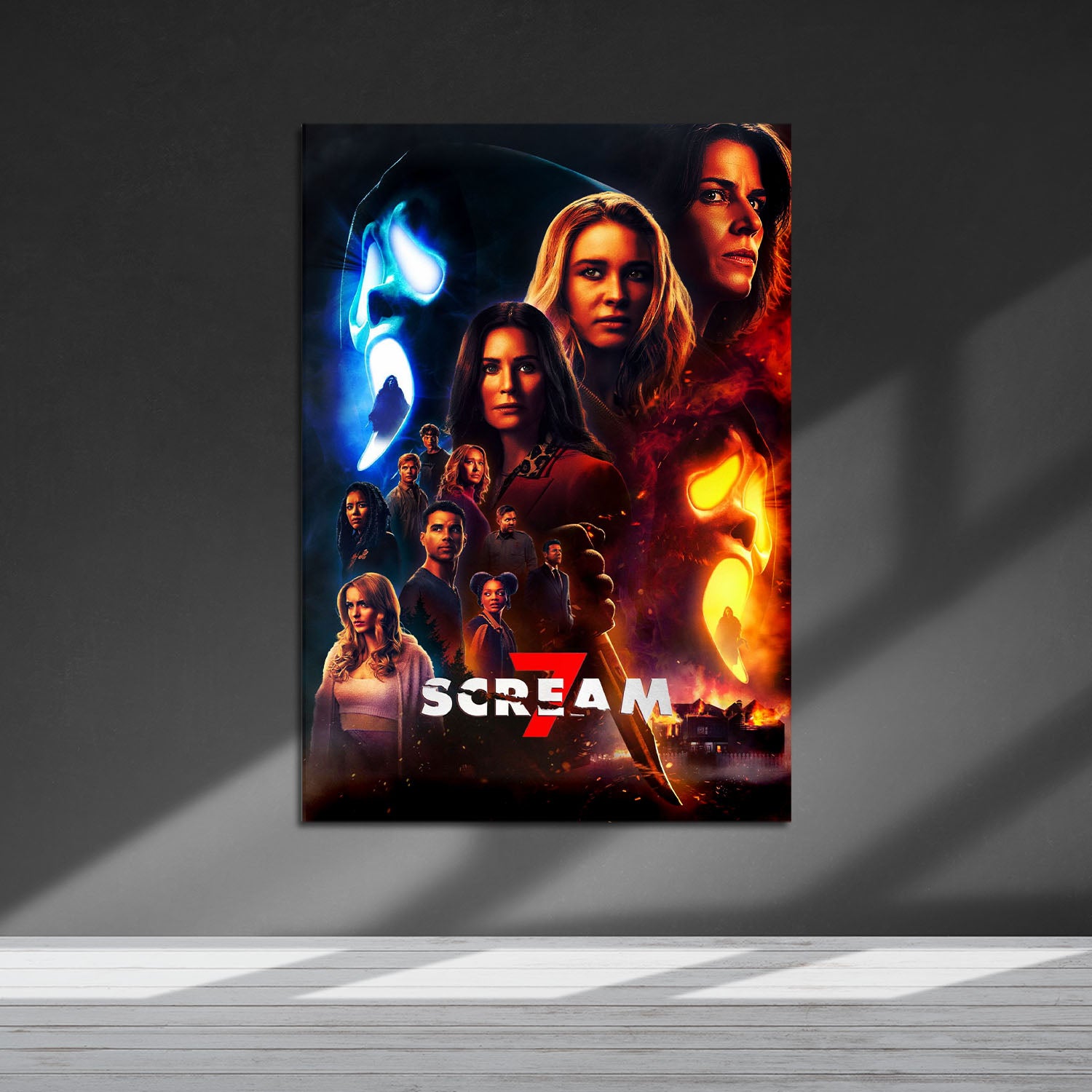 Flex Designs Metal Poster Scream 7 Cover 5 x 7" Home Goods - Movie 2026 Movie Metal Poster
