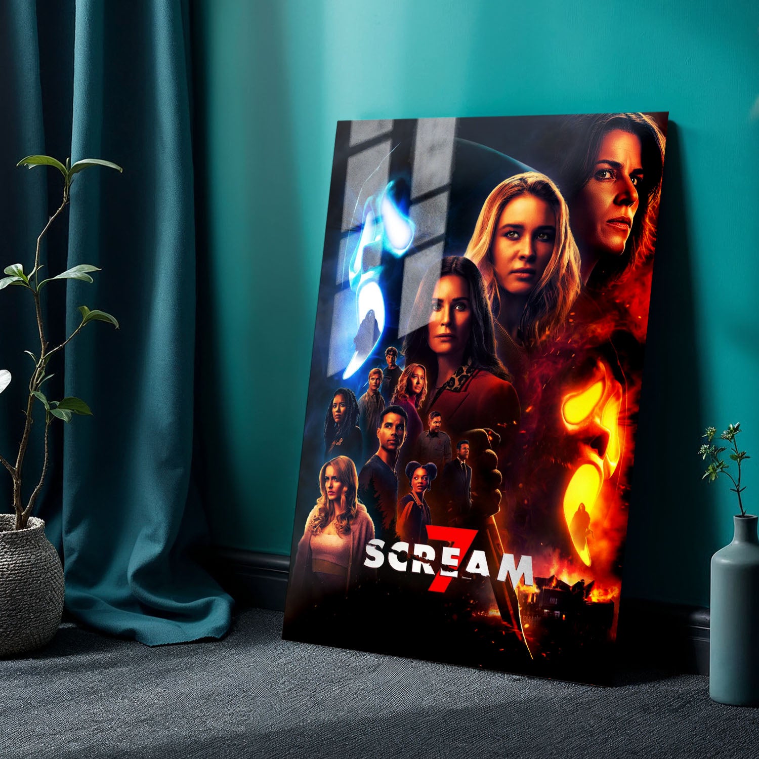Flex Designs Metal Poster Scream 7 Cover 24 x 36" Home Goods - Movie 2026 Movie Metal Poster