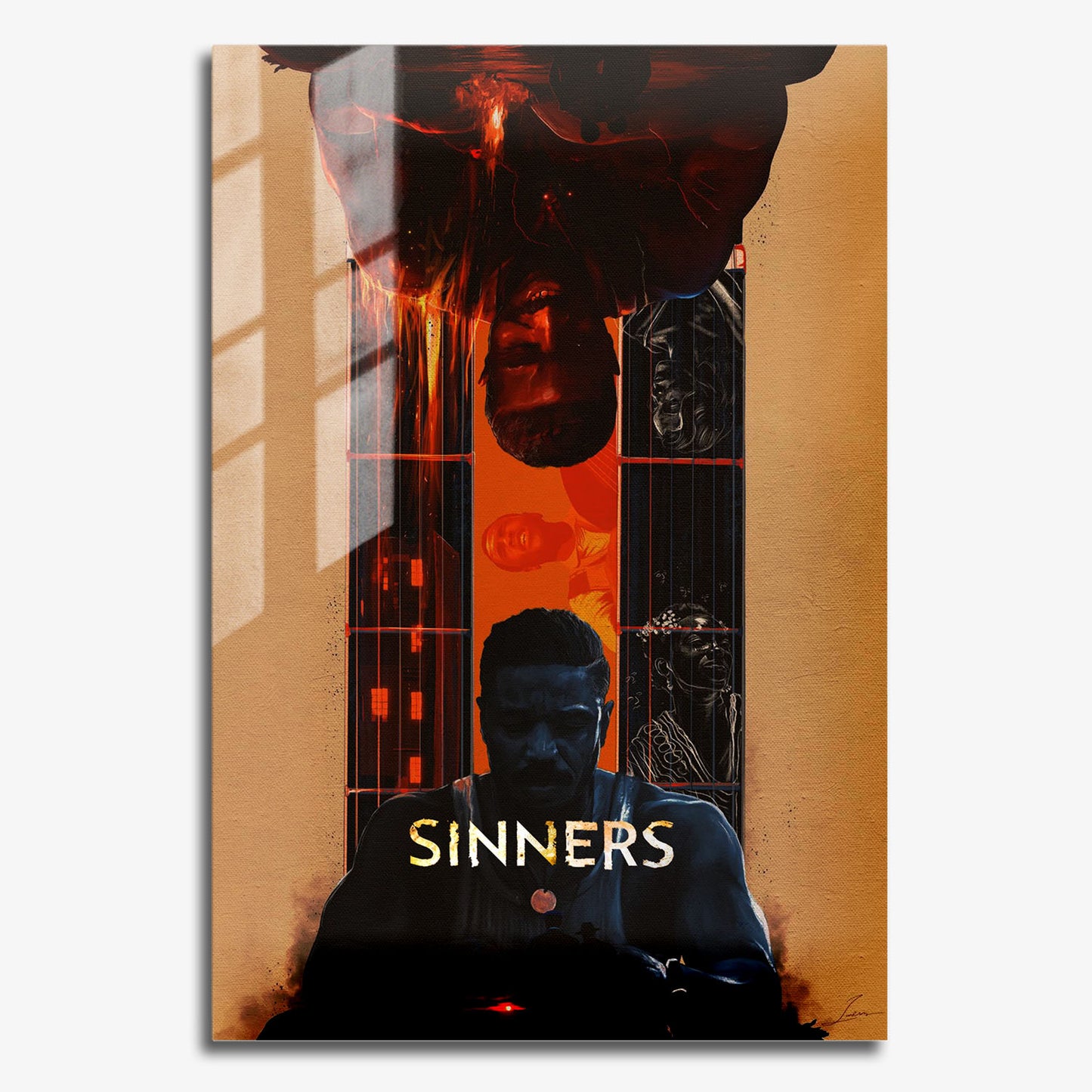 Flex Designs Metal Poster Sinners Cartoon Final 11 x 17" Home Goods - Movie 2025 Movie Metal Poster