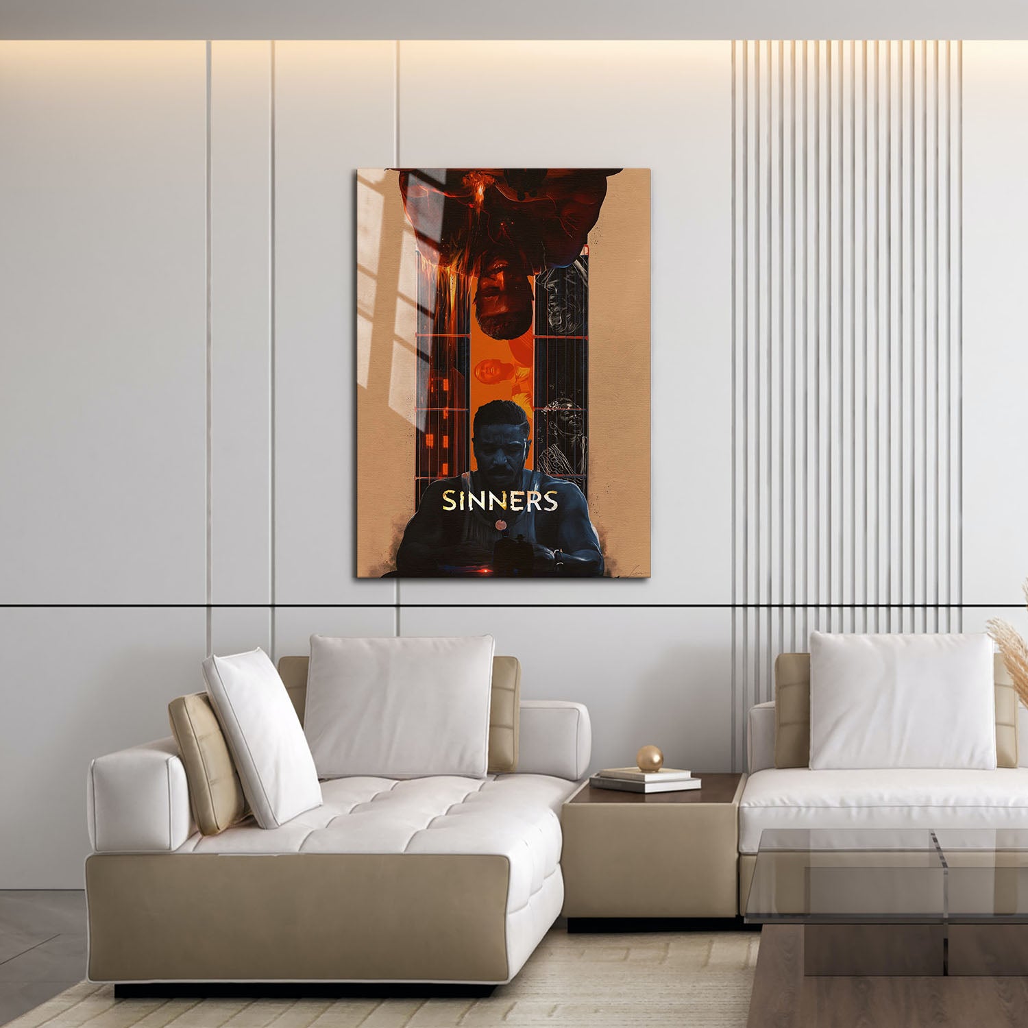 Flex Designs Metal Poster Sinners Cartoon Final 16 x 24" Home Goods - Movie 2025 Movie Metal Poster