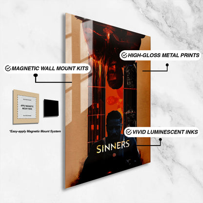 Flex Designs Metal Poster Sinners Cartoon Final 16 x 24" Home Goods - Movie 2025 Movie Metal Poster