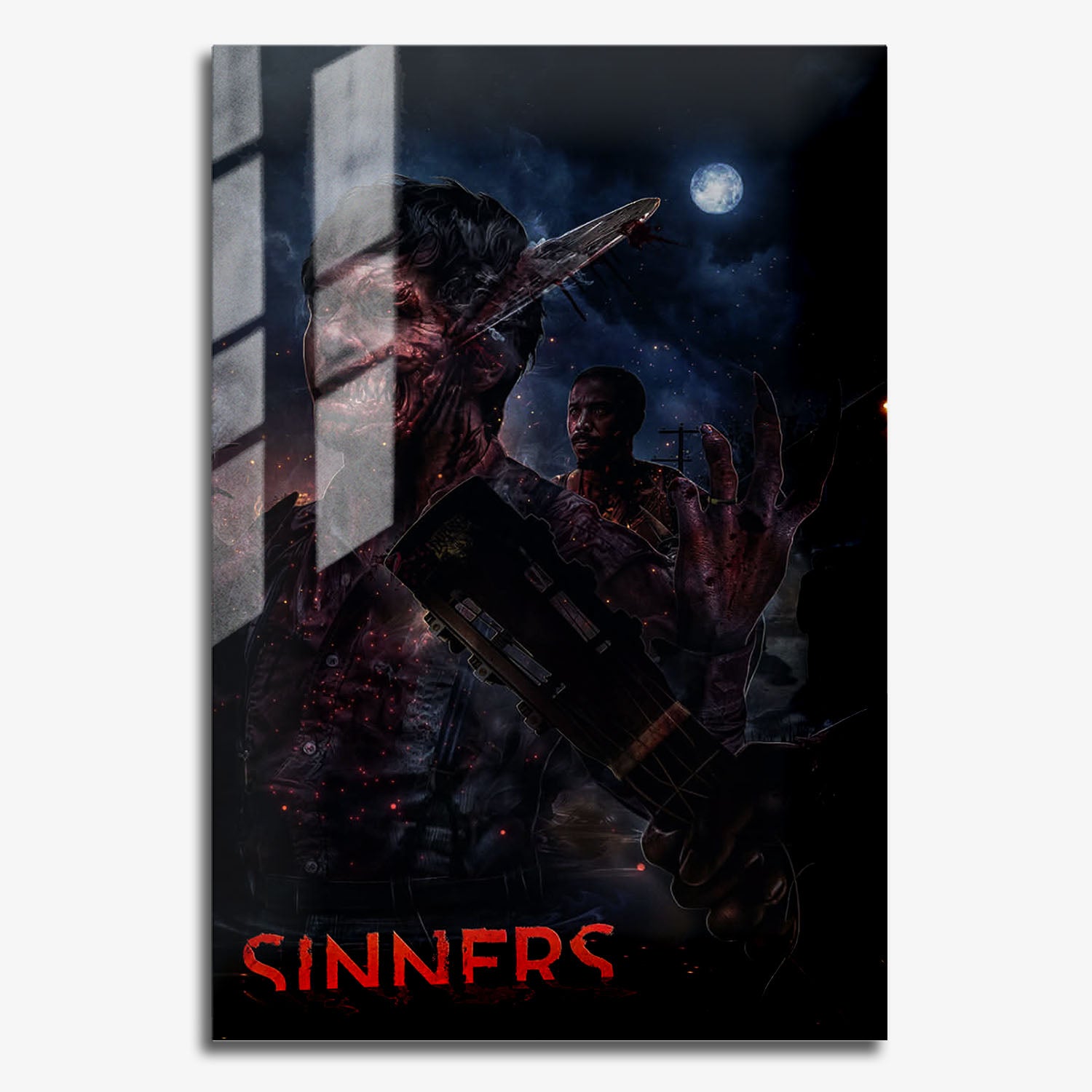 Flex Designs Metal Poster Sinners Final 11 x 17" Home Goods - Movie 2025 Movie Metal Poster
