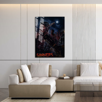 Flex Designs Metal Poster Sinners Final 16 x 24" Home Goods - Movie 2025 Movie Metal Poster