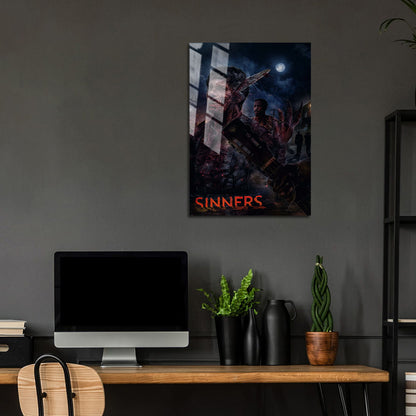 Flex Designs Metal Poster Sinners Final 24 x 36" Home Goods - Movie 2025 Movie Metal Poster