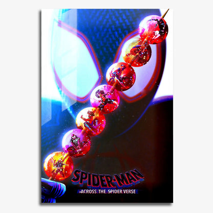 Flex Designs Metal Poster SpiderMan Across the Spiderverse Loop 11 x 17" Home Goods - Movie 2023 Movie Metal Poster