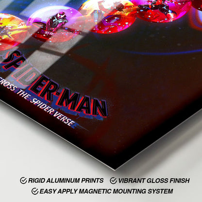 Flex Designs Metal Poster SpiderMan Across the Spiderverse Loop 11 x 17" Home Goods - Movie 2023 Movie Metal Poster