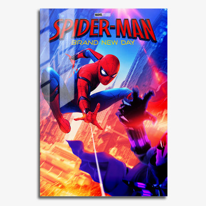 Flex Designs Metal Poster SpiderMan Brand New Day Cover 11 x 17" Home Goods - Movie 2026 Movie Metal Poster