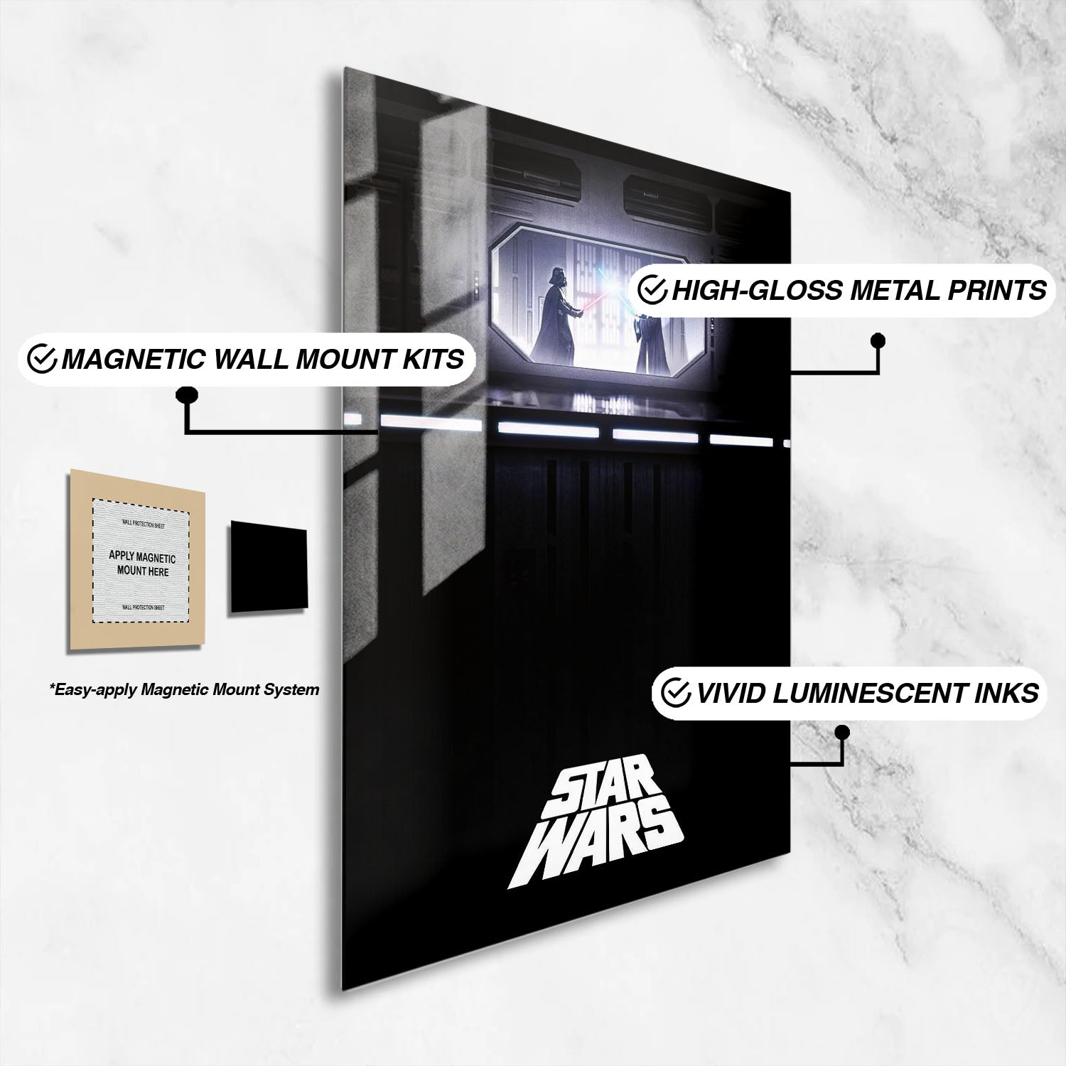 Flex Designs Metal Poster Star Wars Final 16 x 24" Home Goods - Movie 1977 Movie Metal Poster