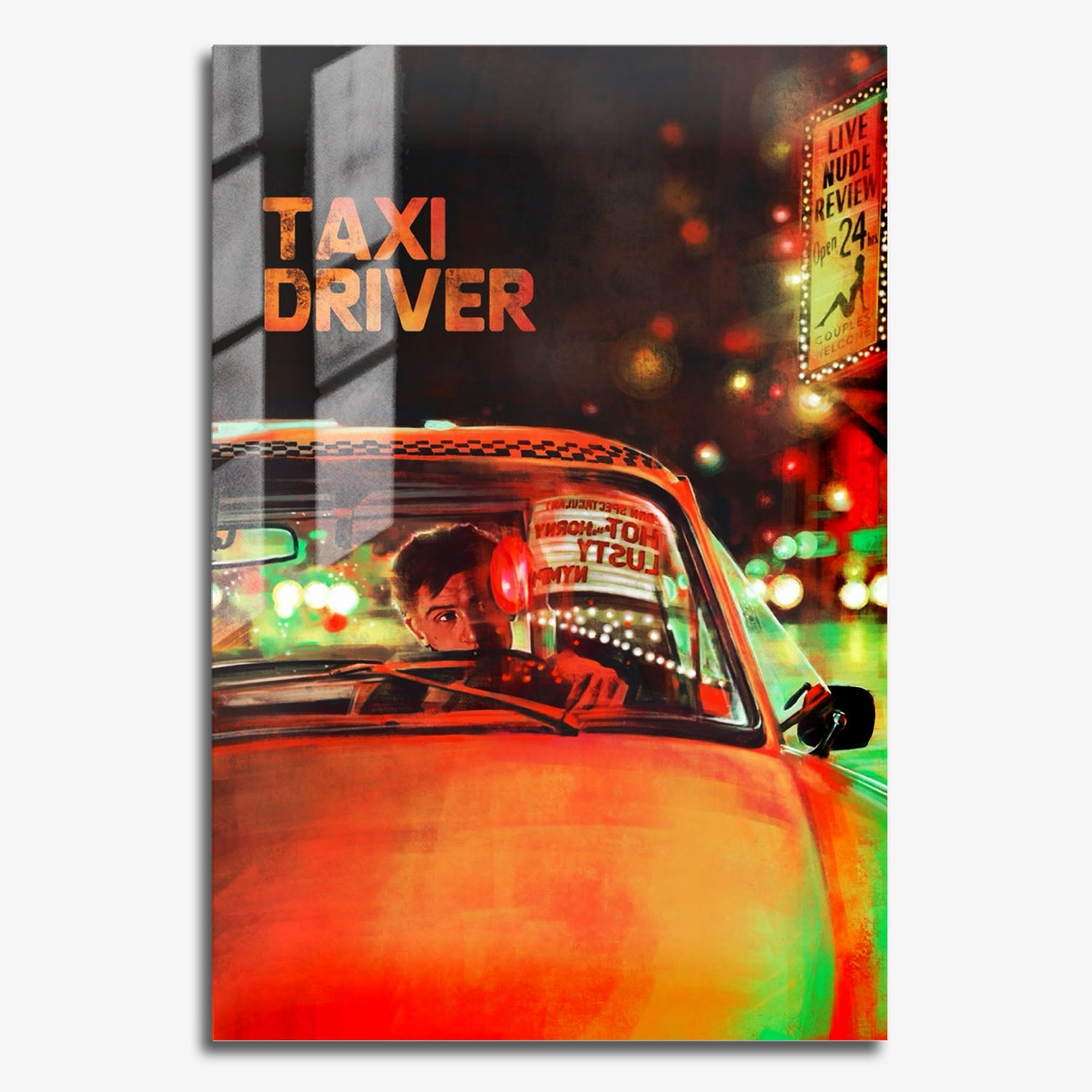 Flex Designs Metal Poster Taxi Driver Alternate 11 x 17" Home Goods - Movie 1976 Movie Metal Poster