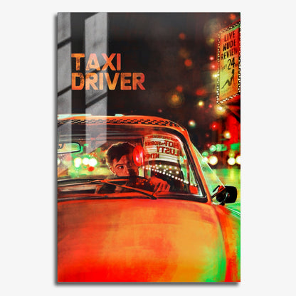 Flex Designs Metal Poster Taxi Driver Alternate 11 x 17" Home Goods - Movie 1976 Movie Metal Poster