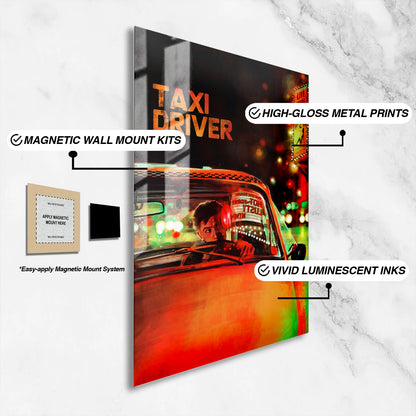 Flex Designs Metal Poster Taxi Driver Alternate 16 x 24" Home Goods - Movie 1976 Movie Metal Poster