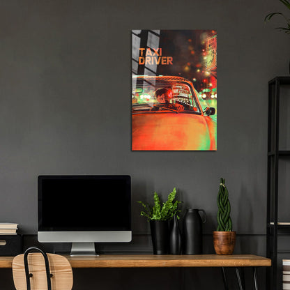 Flex Designs Metal Poster Taxi Driver Alternate 24 x 36" Home Goods - Movie 1976 Movie Metal Poster