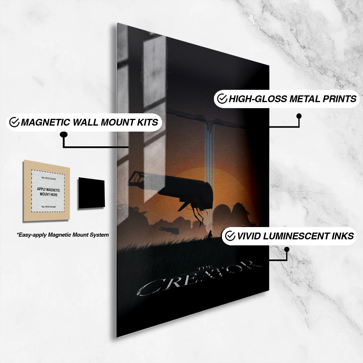 Flex Designs Metal Poster The Creator Key Art 16 x 24" Home Goods - Movie 2023 Movie Metal Poster