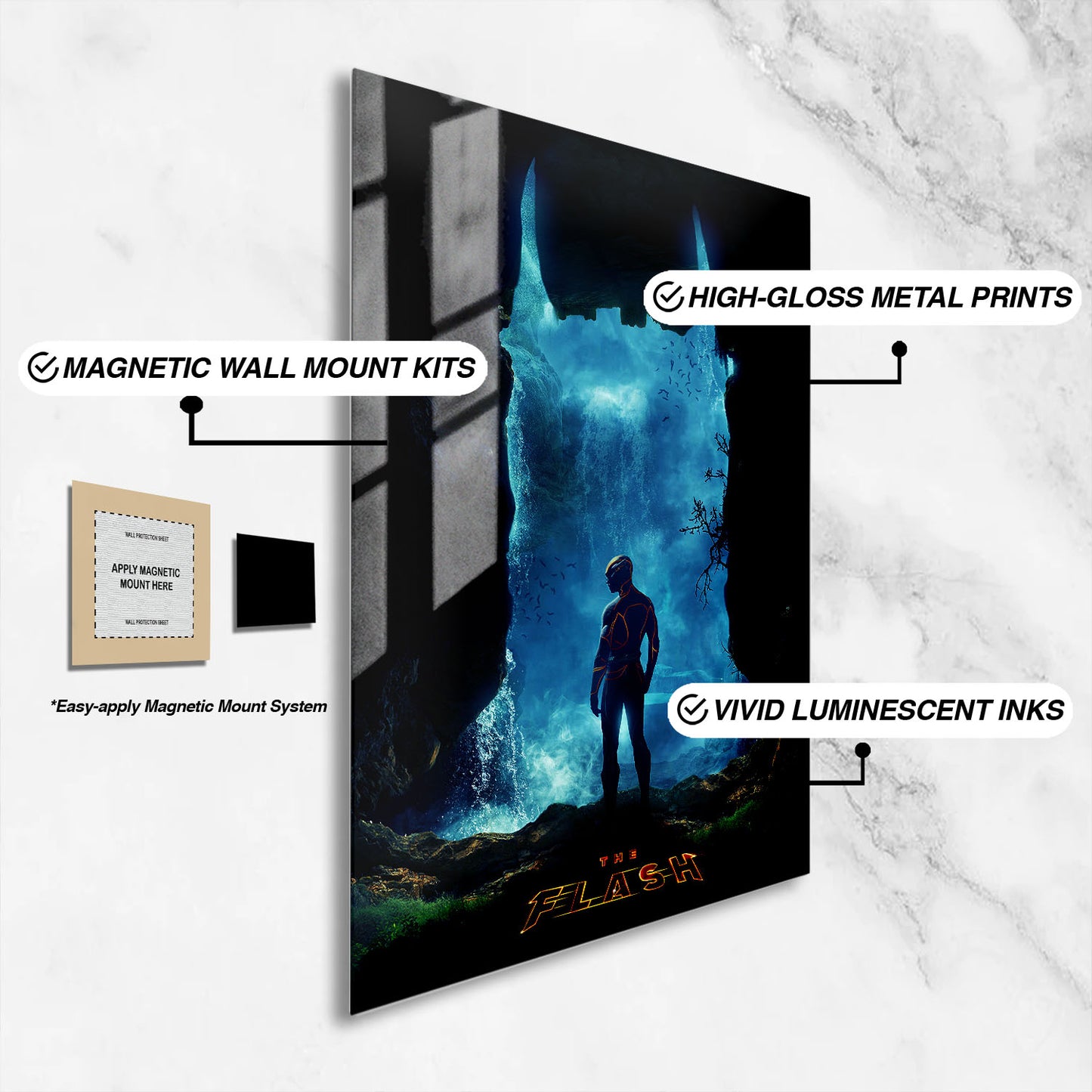 Flex Designs Metal Poster The Flash Final 16 x 24" Home Goods - Movie 2023 Movie Metal Poster