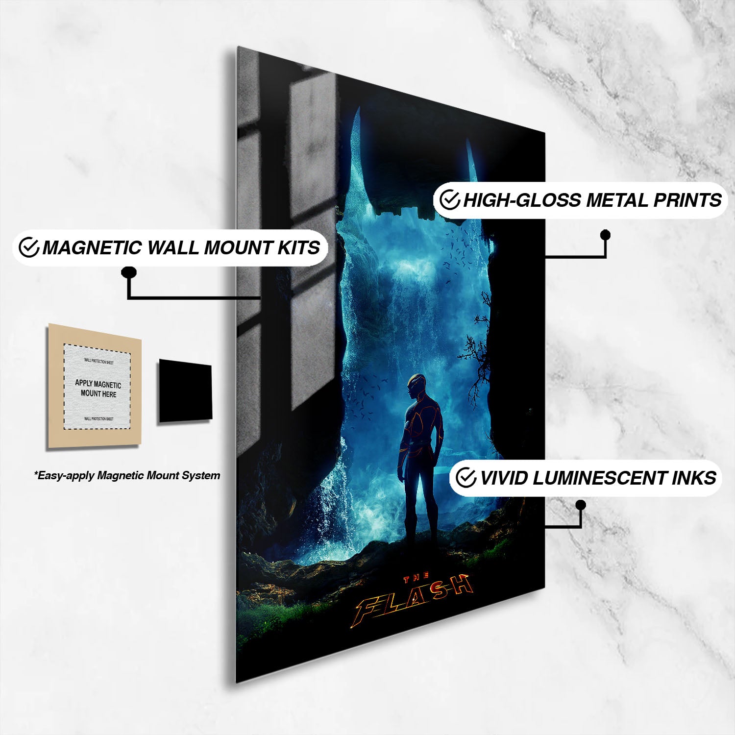 Flex Designs Metal Poster The Flash Final 16 x 24" Home Goods - Movie 2023 Movie Metal Poster