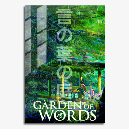 Flex Designs Metal Poster The Garden of Words 11 x 17" Home Goods - Movie 2013 Movie Metal Poster