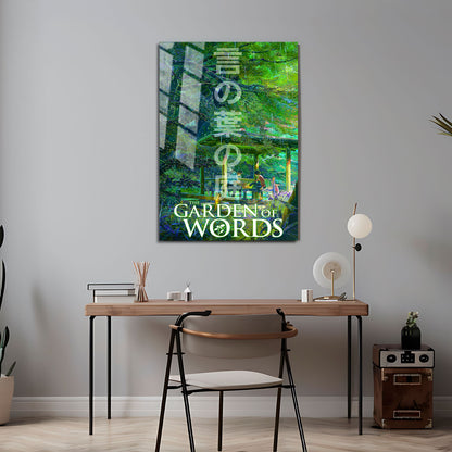 Flex Designs Metal Poster The Garden of Words 5 x 7" Home Goods - Movie 2013 Movie Metal Poster
