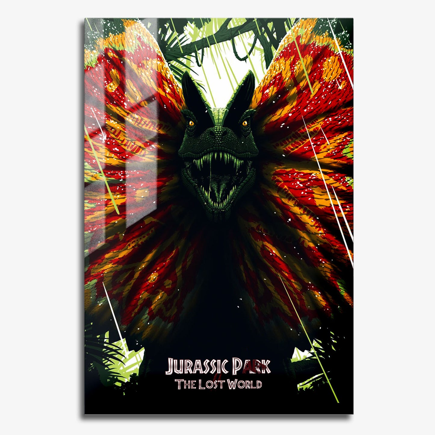 Flex Designs Metal Poster The Lost World Jurassic Park 11 x 17" Home Goods - Movie 1997 Movie Metal Poster