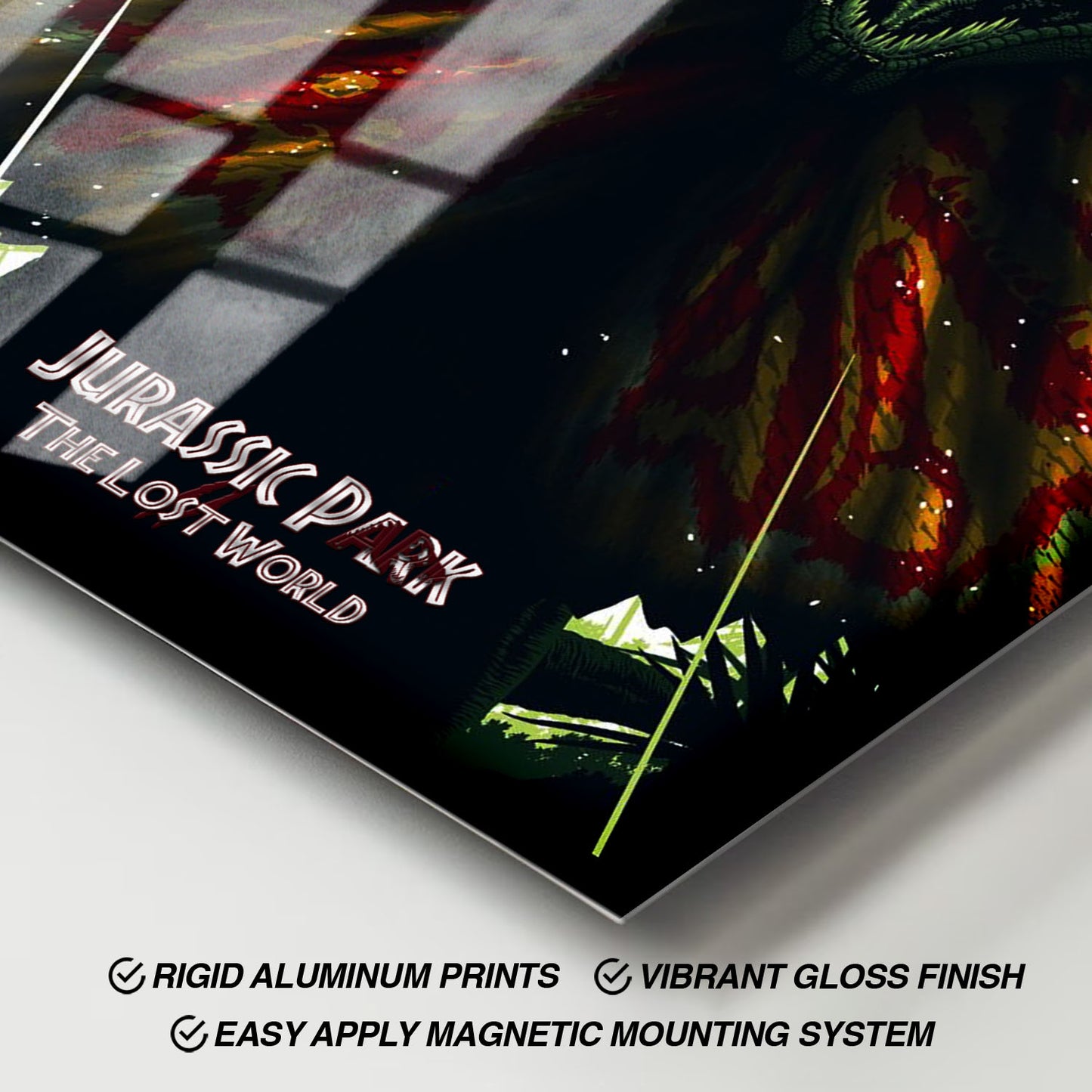 Flex Designs Metal Poster The Lost World Jurassic Park 11 x 17" Home Goods - Movie 1997 Movie Metal Poster