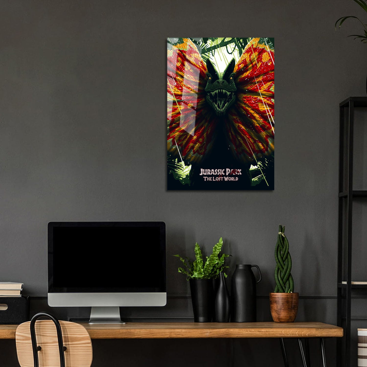 Flex Designs Metal Poster The Lost World Jurassic Park 24 x 36" Home Goods - Movie 1997 Movie Metal Poster