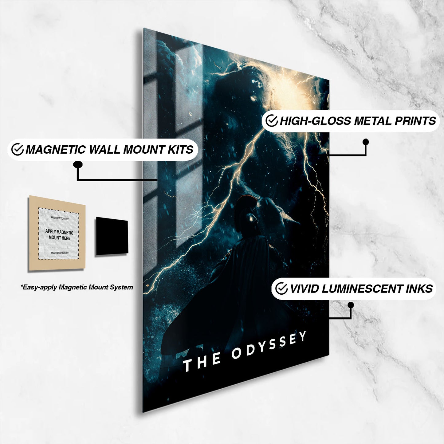 Flex Designs Metal Poster The Odyssey Key Visual 16 x 24" Home Goods - Movie 2026 Movie Metal Poster