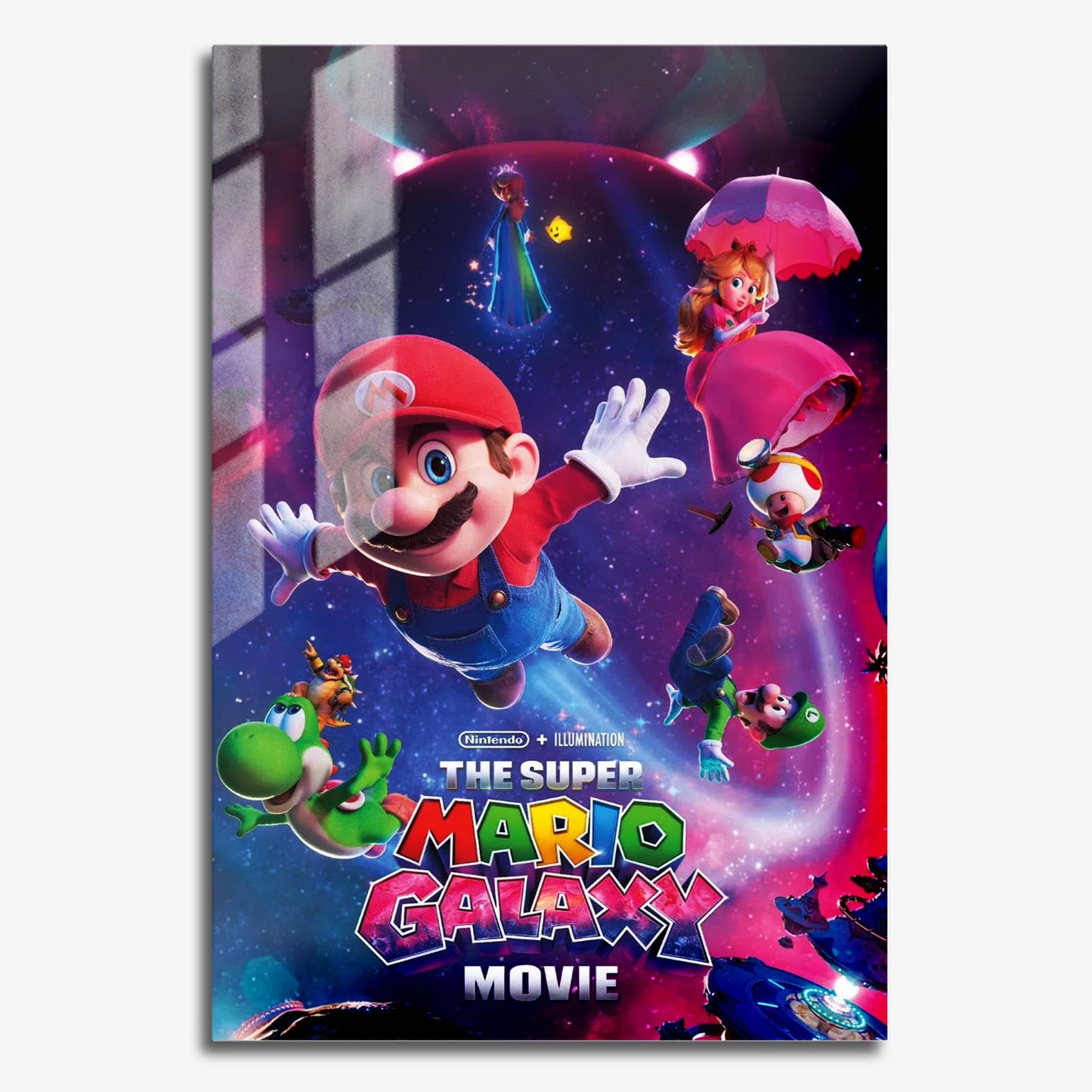 Flex Designs Metal Poster The Super Mario Galaxy Movie Cover 11 x 17" Home Goods - Movie 2026 Movie Metal Poster