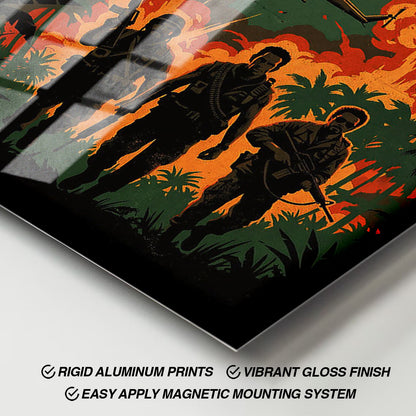 Flex Designs Metal Poster Tropic Thunder Theatrical 11 x 17" Home Goods - Movie 2008 Movie Metal Poster